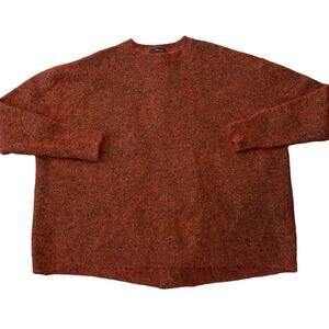 ELLERY Women's Wool Mohair Blend Open Back Sweater Red Brown Size M